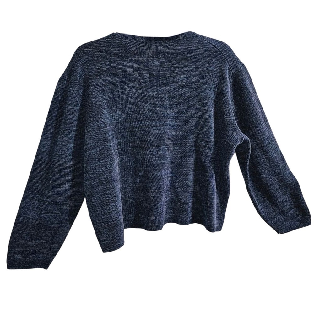 Calibrate Mens Cotton Navy Crew Neck Sweater Long Sleeve Pullover Blue Size M - Picture 7 of 10